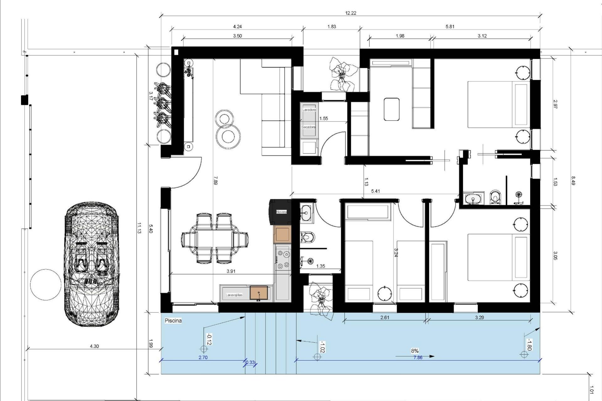 Nýbygging - Einbýlishús -
Benijofar - Urb. Monteazul