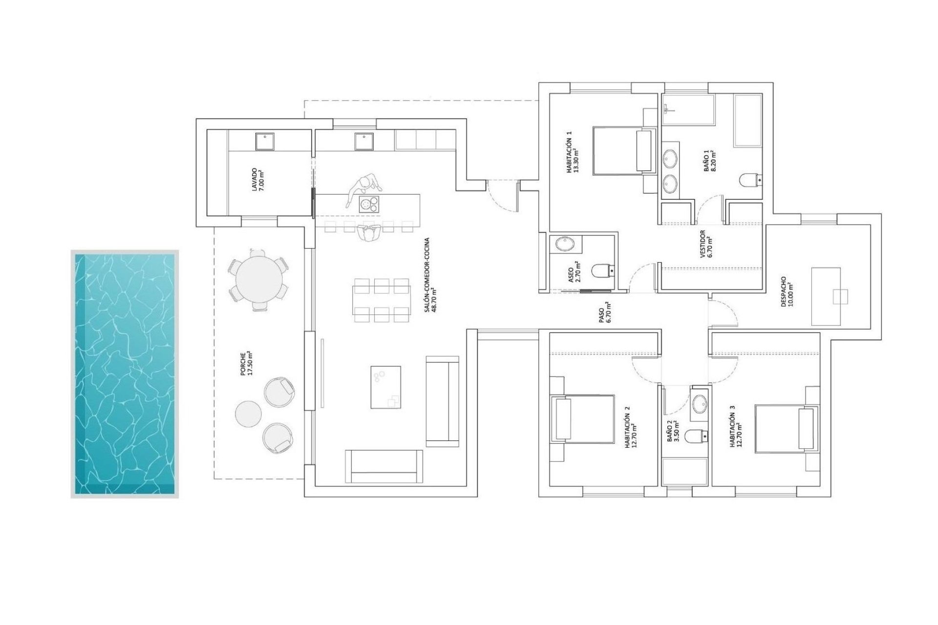 Nýbygging - Einbýlishús -
Monforte del Cid - La Capitana
