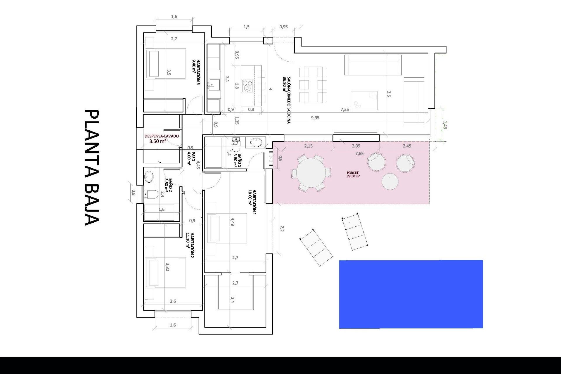 Nýbygging - Einbýlishús -
Monforte del Cid - La Capitana