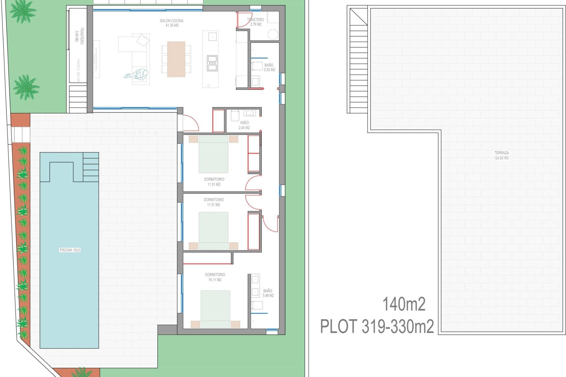 Nýbygging - Einbýlishús -
San Javier - Parque del doce