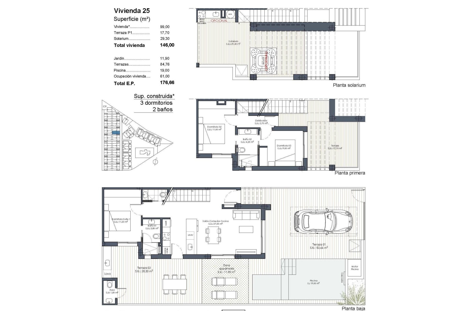 Nýbygging - Fjórbýlishús -
Los Alcazares - Serena Golf