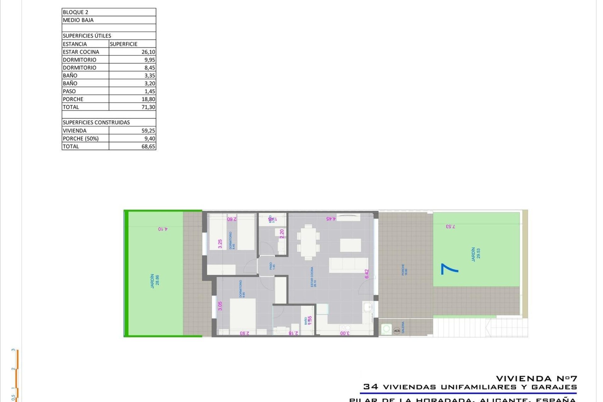 Nýbygging - Raðhúshæð -
Pilar de la Horadada - pueblo
