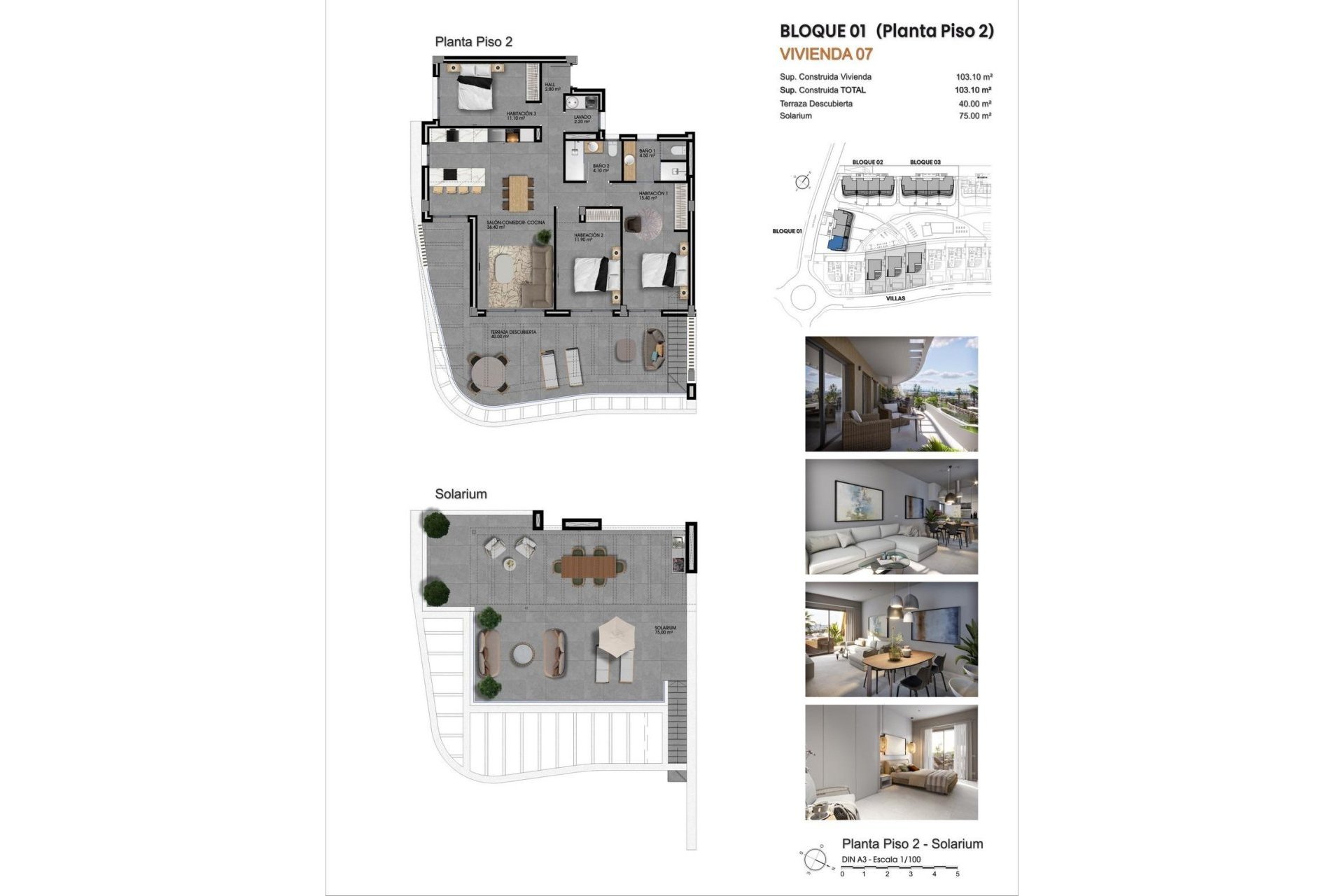 Nýbygging - Þakíbúð -
Finestrat - Campana Garden