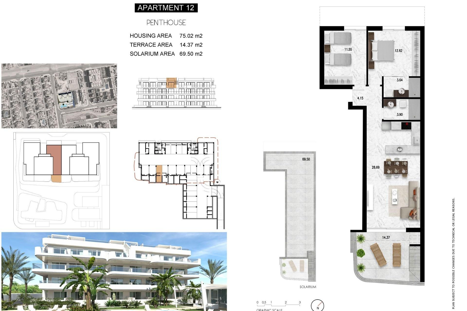 Nýbygging - Þakíbúð -
Orihuela Costa - Lomas de Cabo Roig