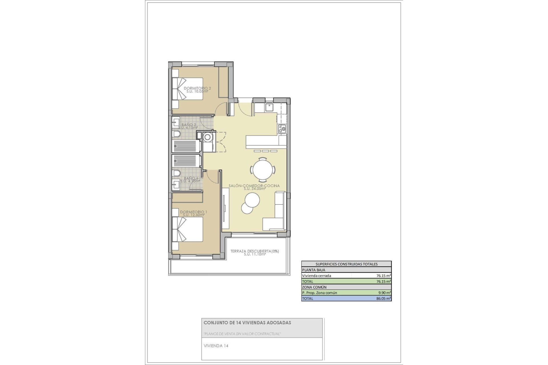 Nýbygging - Top Floor Bungalow -
Rojales - Pueblo