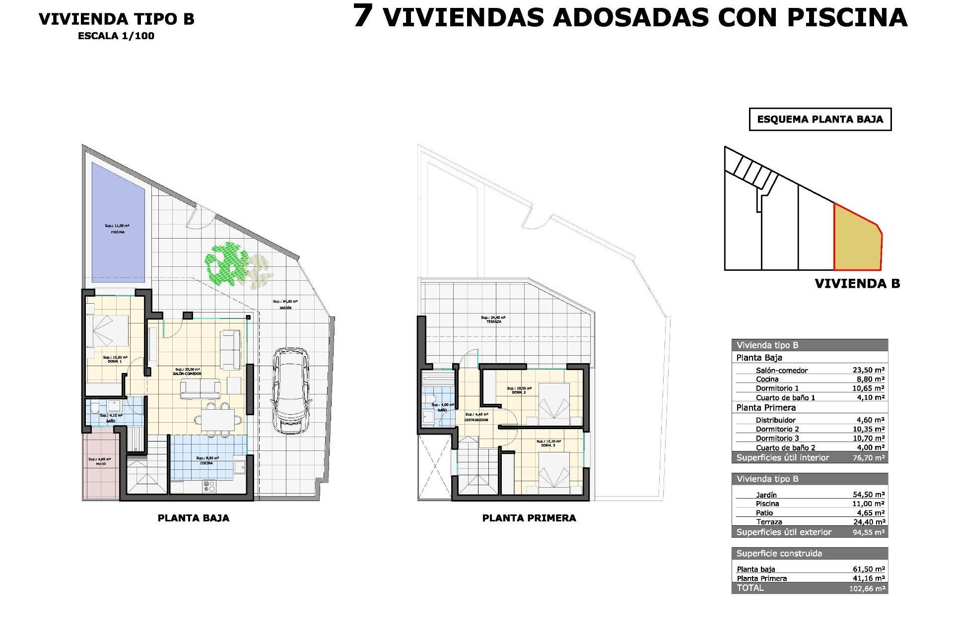 Obra nueva - Adosado -
Pilar de la Horadada - pueblo