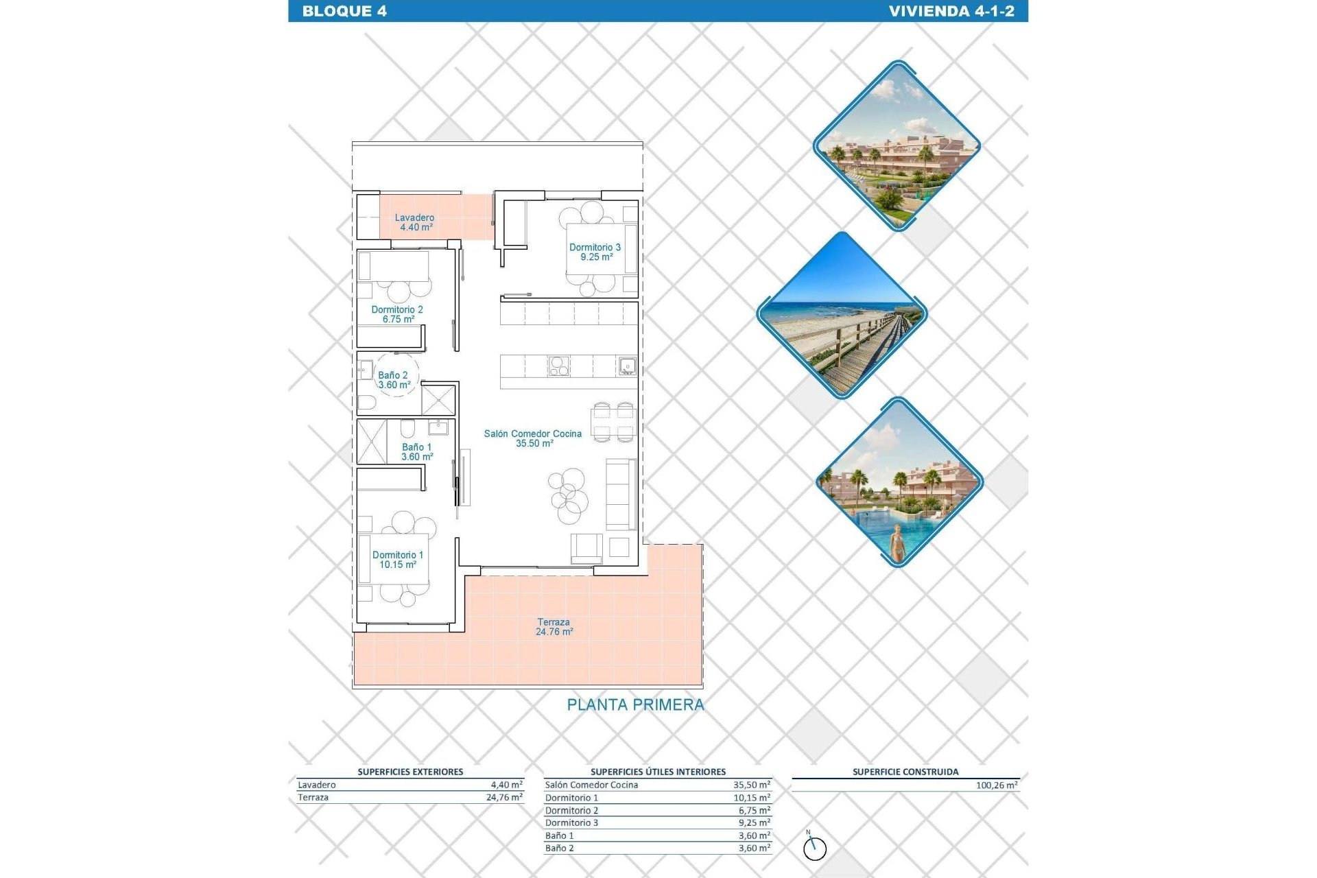 Obra nueva - Apartamento/ piso -
Pilar de la Horadada - Lo Monte