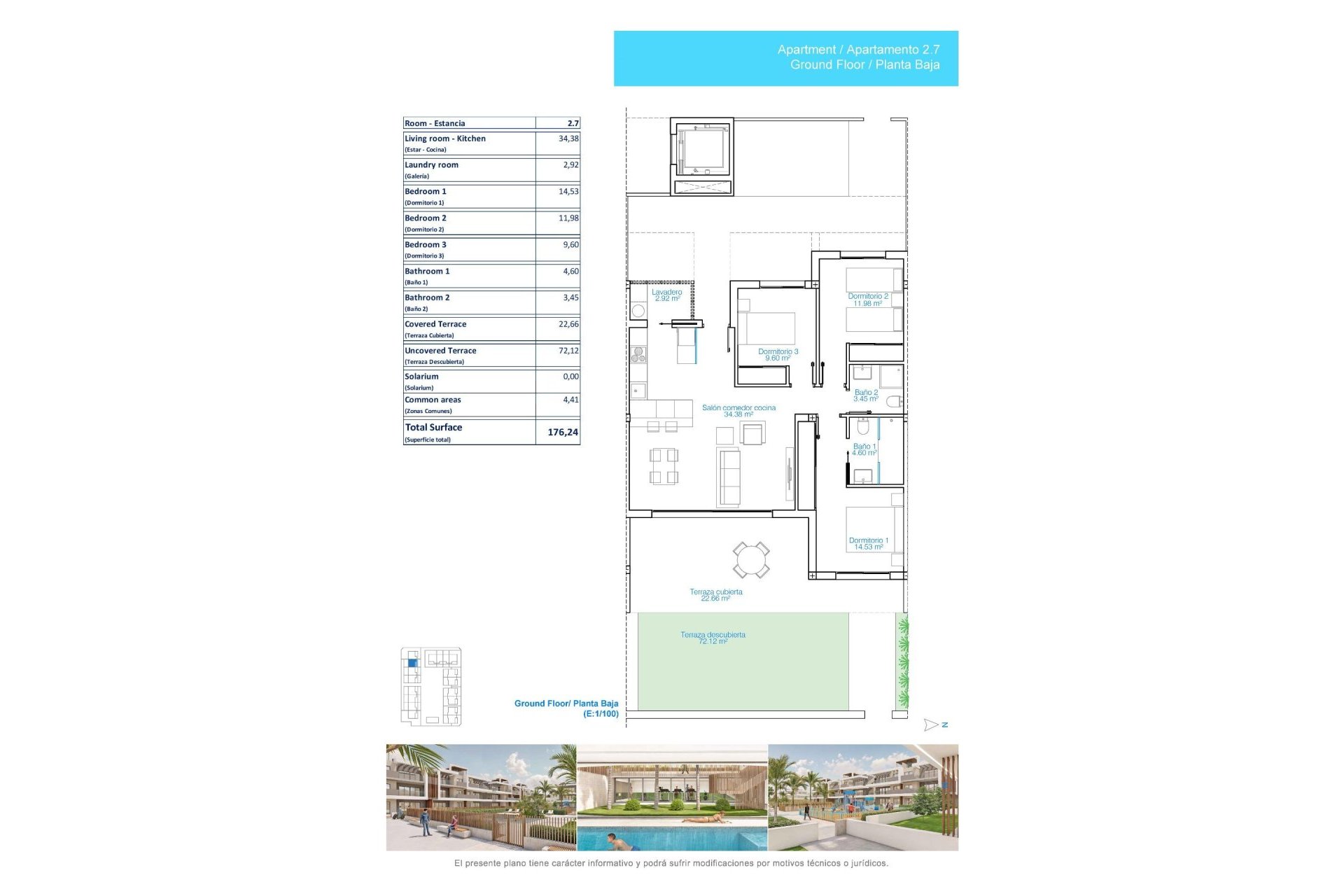 Obra nueva - Apartamento planta baja -
Pilar de la Horadada - Playa de las Higuericas