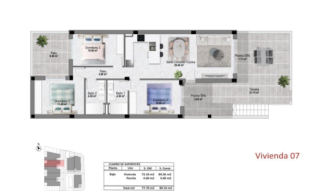New Build - Bungalow -
Pilar de la Horadada - pueblo