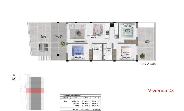 Nýbygging - Ground Floor Bungalow -
Pilar de la Horadada - pueblo