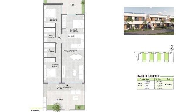 Nýbygging - Ground Floor Bungalow -
Alhama De Murcia - Condado De Alhama