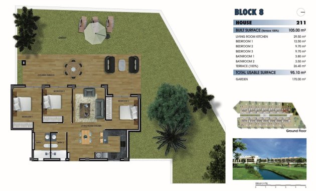 Nýbygging - Ground floor apartment -
Los Alcazares - La Serena Golf