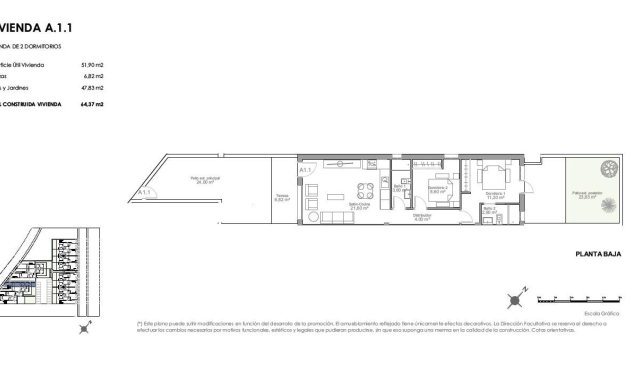 New Build - Ground Floor Bungalow -
Puerto de Mazarron - Playa Negra