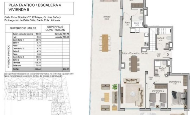 New Build - Penthouse -
Santa Pola - Estacion de autobuses